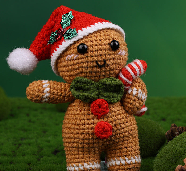 Cozy Christmas Crochet DIY Kit – Santa & Snowman Handmade Craft Set with Video Tutorial