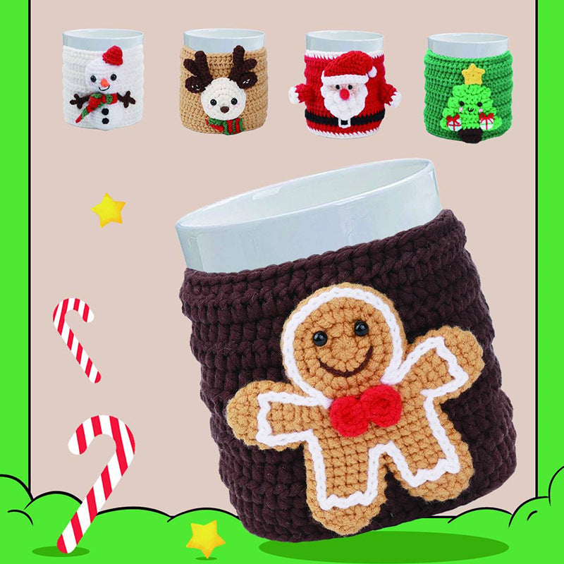Cozy Christmas Crochet DIY Kit – Santa & Snowman Handmade Craft Set with Video Tutorial