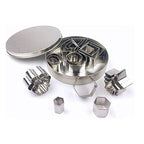 24pcs Stainless Steel Mini Cookie Geometric Clay Cutter Set | Handcraft Shape Tools