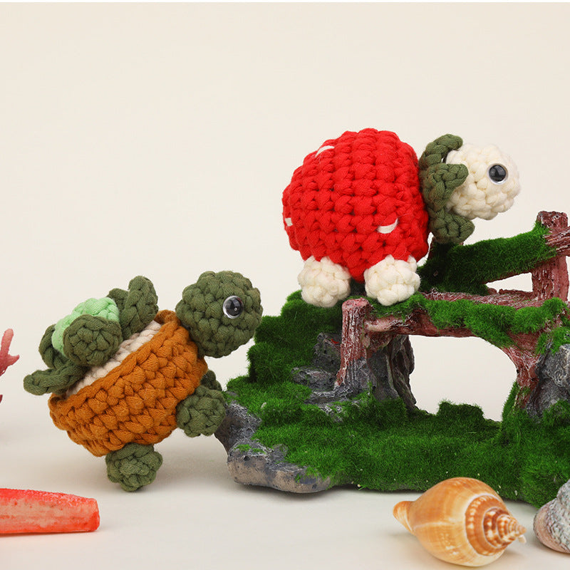 Turtle DIY Crochet Kit Set with Video Tutorial For Beginners