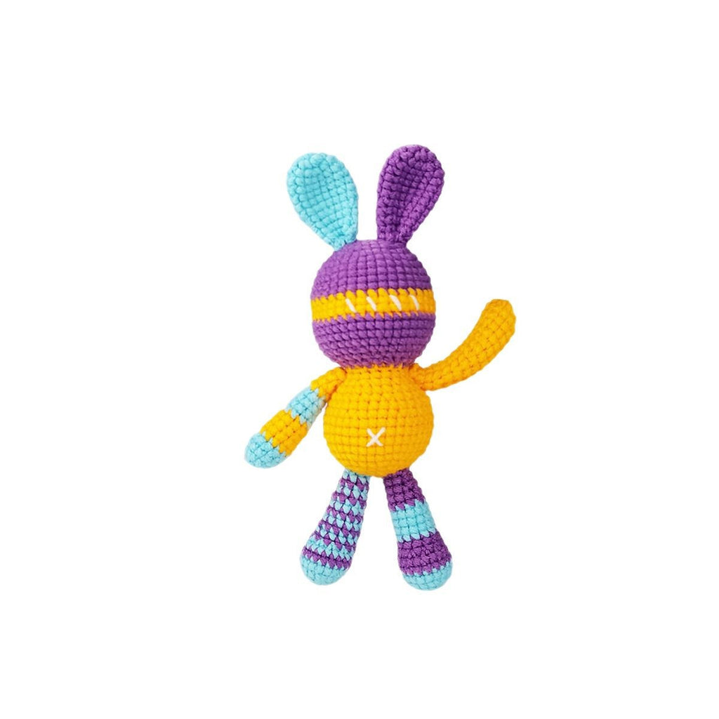 Rainbow Purple Rabbit Crochet DIY Kit With Video Tutorial For Beginners