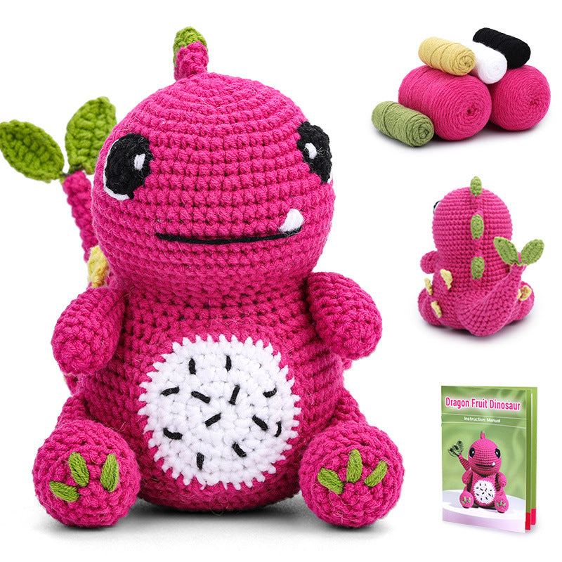 Pitaya Pink Dragon Crochet DIY Kit with Video Tutorial For Beginners