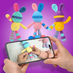 Rainbow Purple Rabbit Crochet DIY Kit With Video Tutorial For Beginners