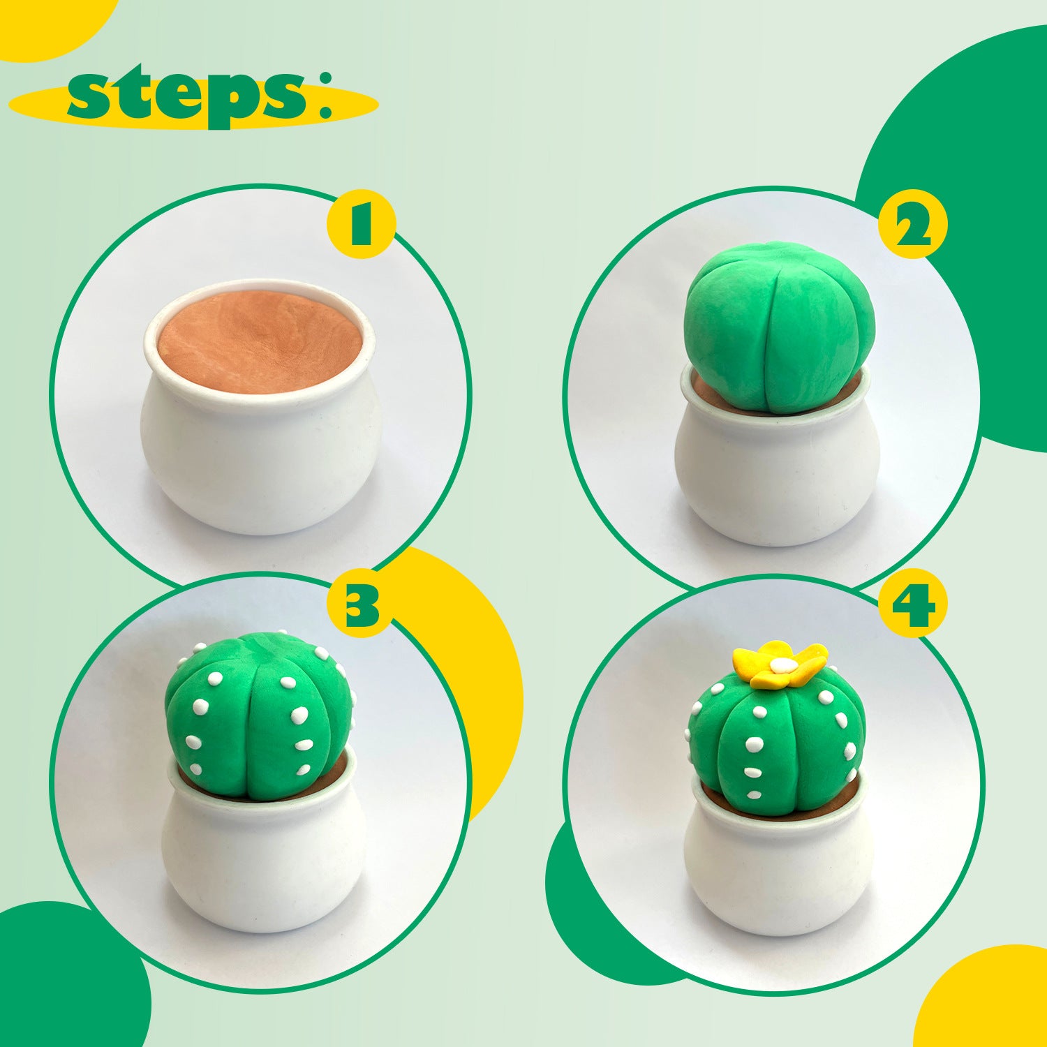 Ultra-light Clay Succulent Flower Pot DIY Tools Children's Color Clay Playdough Handmade Clay Toy Set