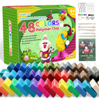 48 & 82 Color Polymer Clay Kit for Beginners & Artists