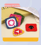 Grandmother's Checkered Pattern Coaster DIY Crochet Kit