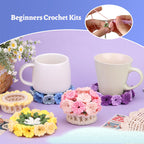 Flower Coasters DIY Crochet Kit Set For Beginners