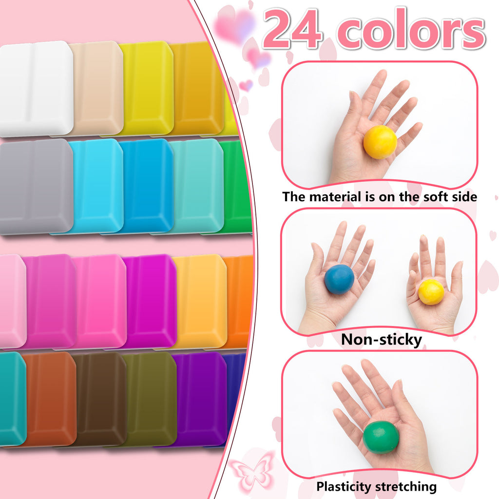 Polymer Clay Earring Kit – Flower Design |  DIY Jewelry Making Set with Tools & Accessories for Kids & Beginners