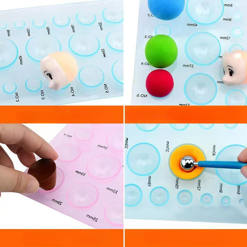 Clay Scoop Mold |   Multi-Size Half Dome Tool for Air-Dry & Polymer Clay