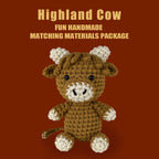 Highland Cow Handmade DIY Crochet Material Kit