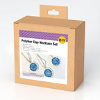 DIY Polymer Clay Necklace Kit – Handmade Jewelry Craft Set with Tools & Accessories for Kids & Beginners