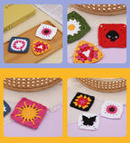 Grandmother's Checkered Pattern Coaster DIY Crochet Kit