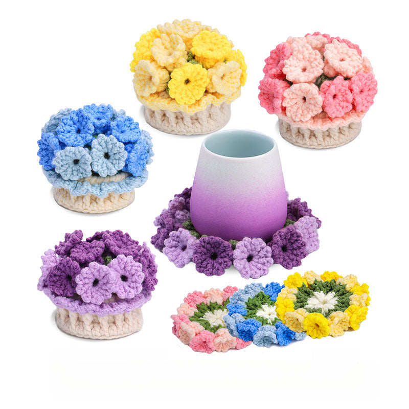 Flower Coasters DIY Crochet Kit Set For Beginners