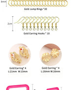 Polymer Clay Earring DIY Kit – 5-Tool Oven Bake & Hair Dryer Modeling Set for Kids & Beginners, Non-Toxic Creative Gift