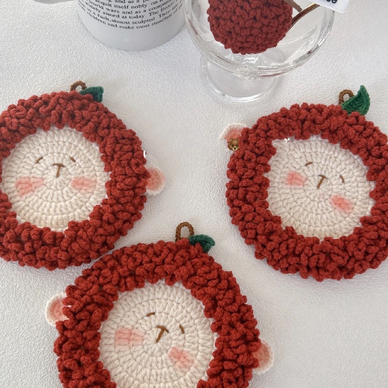 Cute Sheep DIY Crochet Coaster Kit With Video Tutorial For Beginners