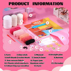 Pink Potted Plant Coaster DIY Crochet Kit