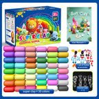 Premium Air Dry Clay Set | 50/60 Colors with Molds, Tools & Accessories, DIY Modeling Set for Kids & Adults