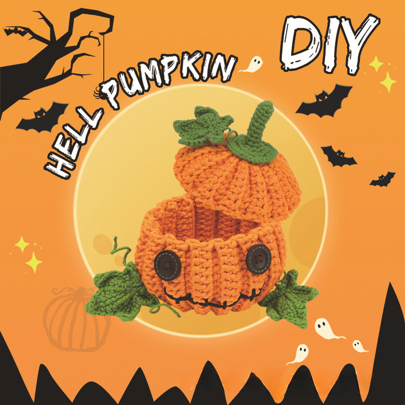 Halloween Pumpkin Crochet DIY Kit Series With Video Tutorial For Beginners