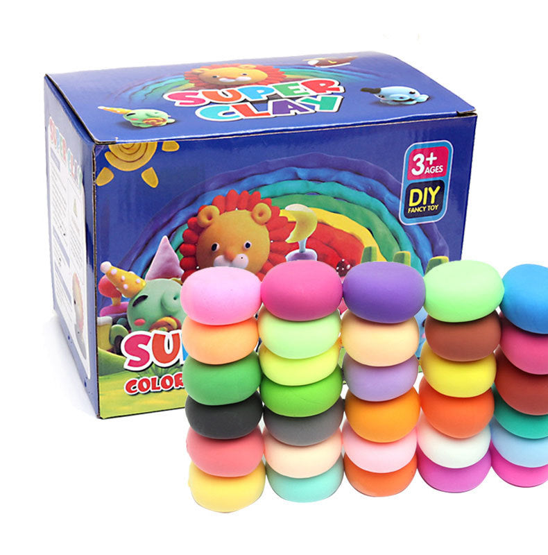 Super Clay DIY Kit – 36 or 24 Bright Colors for Creative Fun with Tools & Fun Accessories | Soft Air-Dry Modeling Clay for Kids & Adults