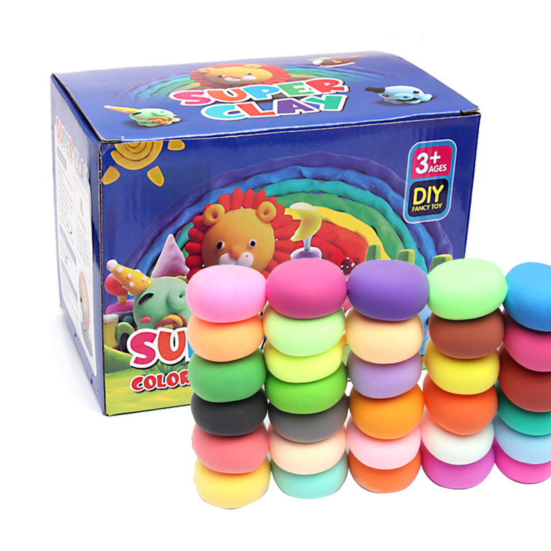 Super Clay DIY Kit – 36 or 24 Bright Colors for Creative Fun with Tools & Fun Accessories | Soft Air-Dry Modeling Clay for Kids & Adults