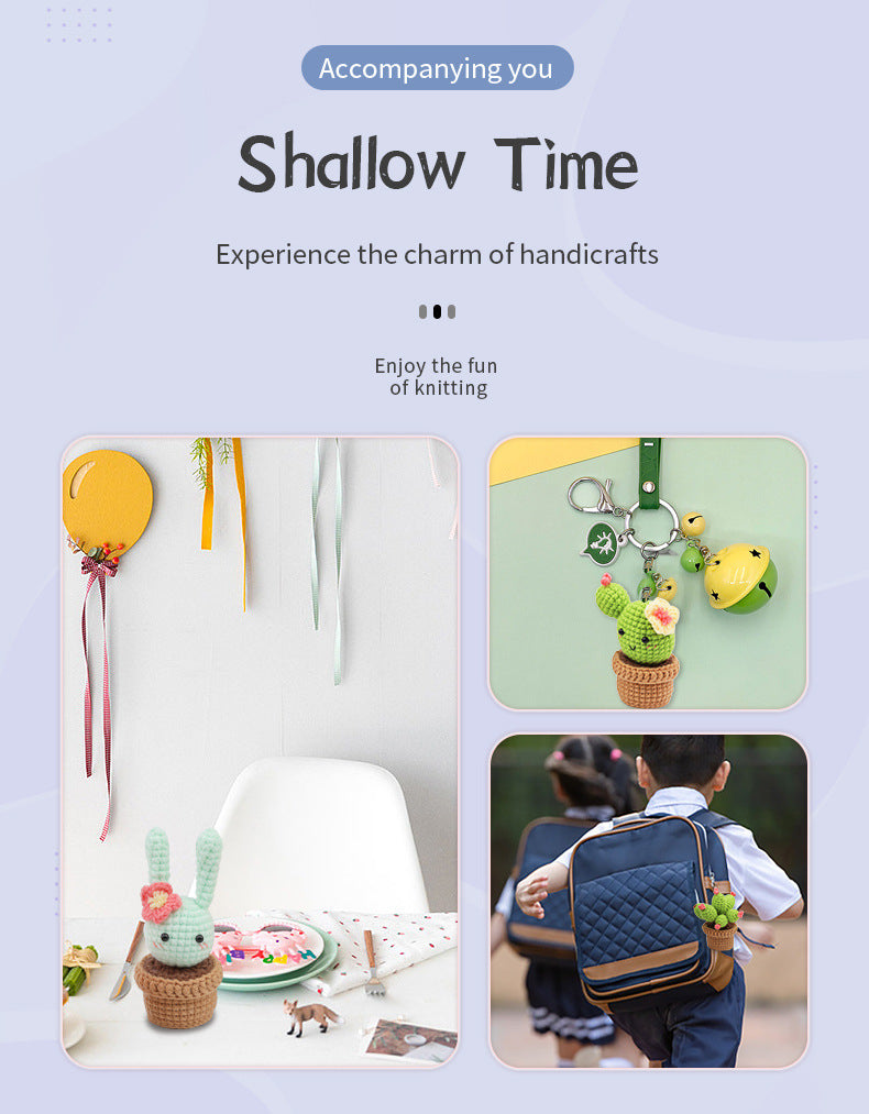 Cute Potted Plant Crochet DIY Kit With Video Tutorial For Beginners