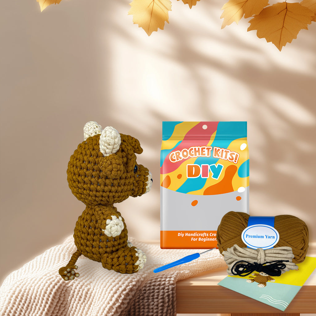 Highland Cow Handmade DIY Crochet Material Kit