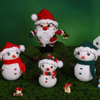 Cozy Christmas Crochet DIY Kit – Santa & Snowman Handmade Craft Set with Video Tutorial