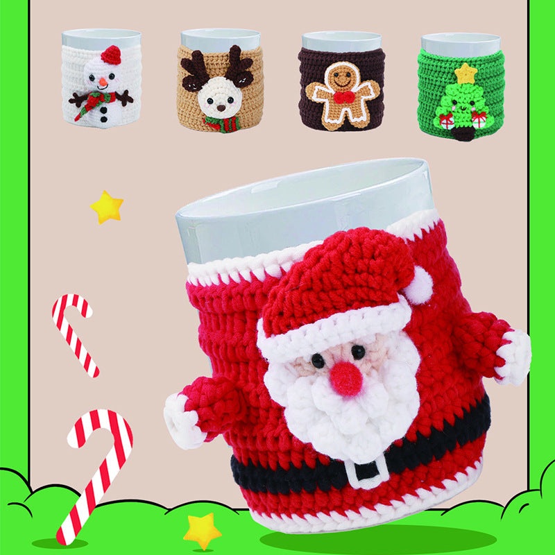 Cozy Christmas Crochet DIY Kit – Santa & Snowman Handmade Craft Set with Video Tutorial