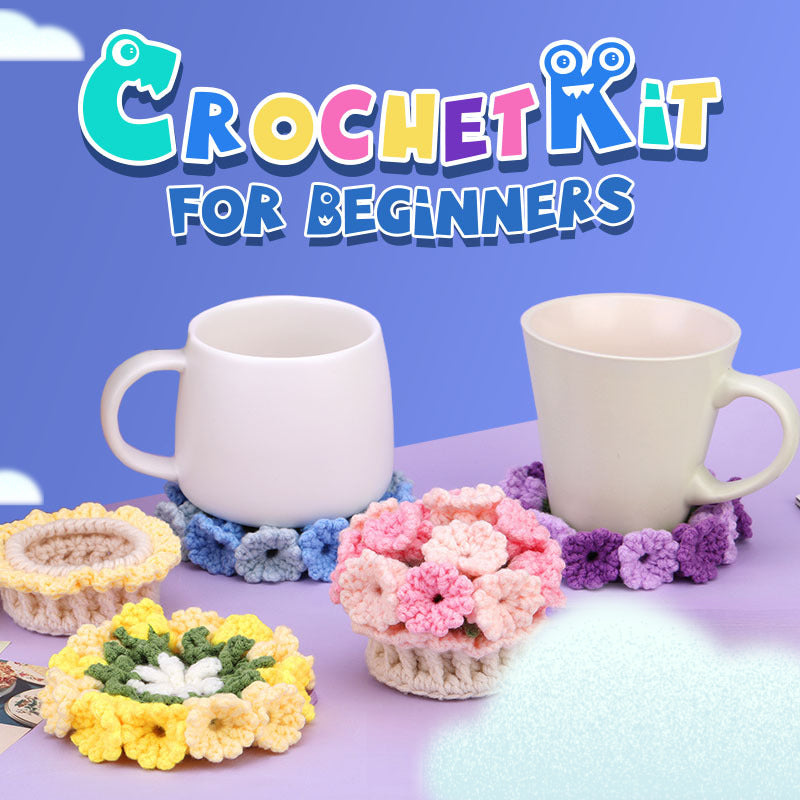Flower Coasters DIY Crochet Kit Set For Beginners