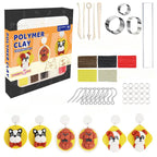 Polymer Clay Earring Kit – Cute Dog Design |   DIY Jewelry Making Set with Tools & Accessories for Kids & Beginners