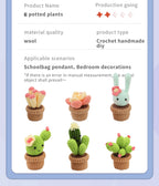 Cute Potted Plant Crochet DIY Kit With Video Tutorial For Beginners