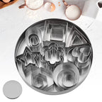24pcs Stainless Steel Mini Cookie Geometric Clay Cutter Set | Handcraft Shape Tools
