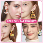 Polymer Clay Earring DIY Kit – 5-Tool Oven Bake & Hair Dryer Modeling Set for Kids & Beginners, Non-Toxic Creative Gift