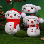 Cozy Christmas Crochet DIY Kit – Santa & Snowman Handmade Craft Set with Video Tutorial