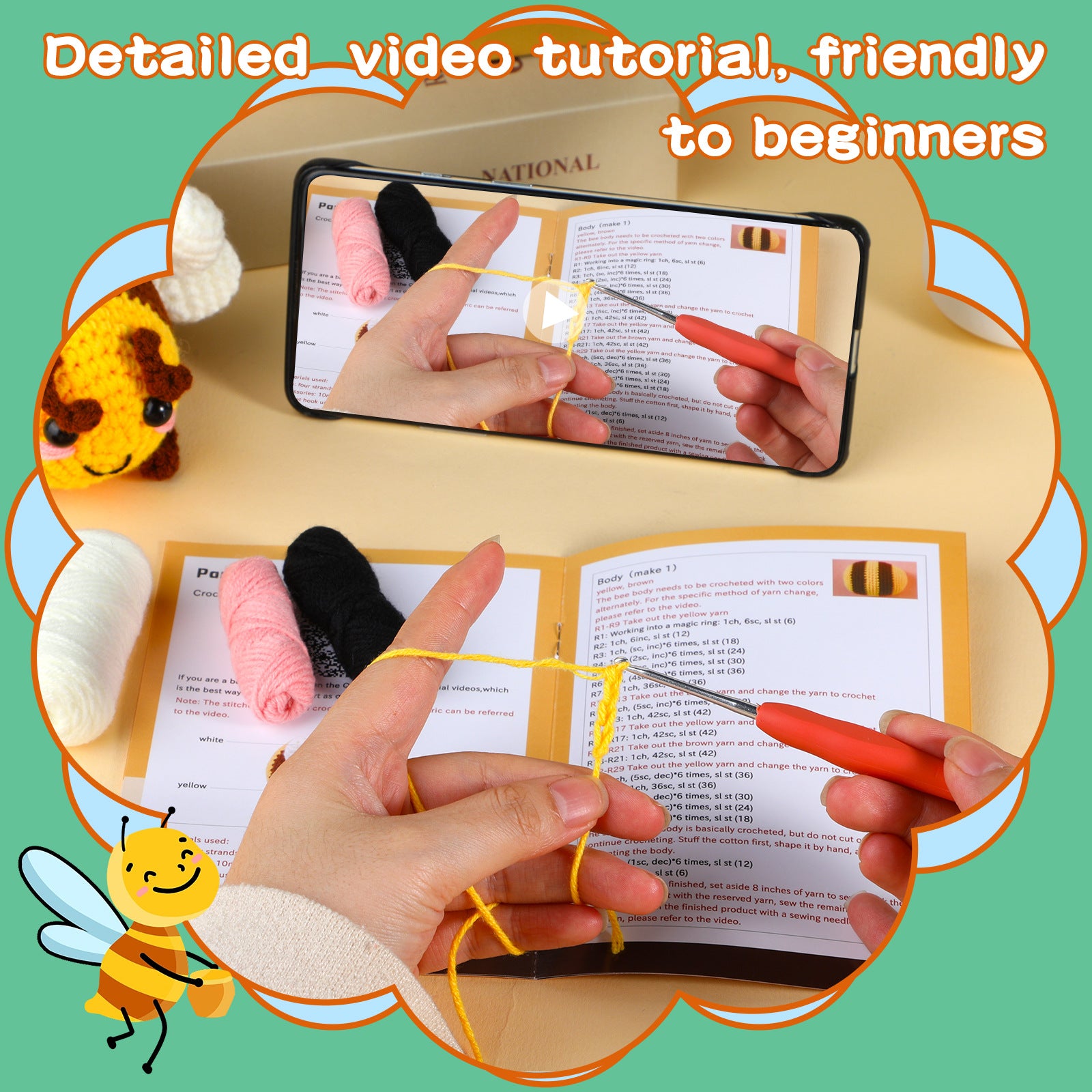 Bee Crochet DIY Kit