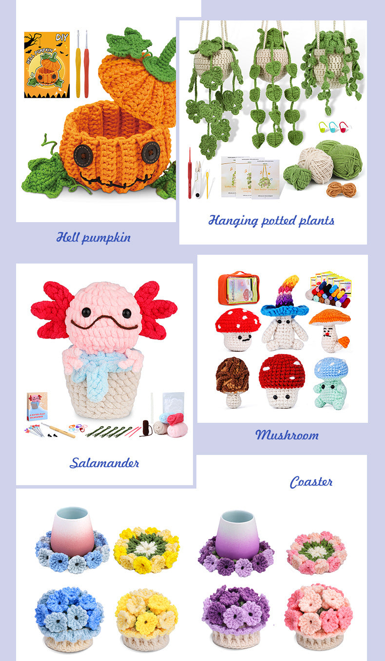 Flower Coasters DIY Crochet Kit Set For Beginners