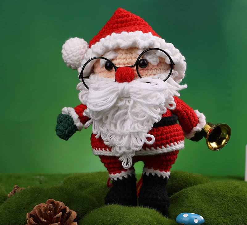 Cozy Christmas Crochet DIY Kit – Santa & Snowman Handmade Craft Set with Video Tutorial