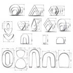 36Pcs Stainless Steel Polymer Clay Earing&Jewlery Cutters Set