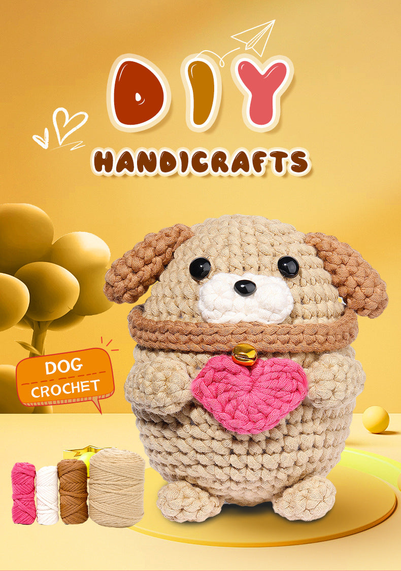 Puppy Crochet DIY Kit with Video Tutorial For Beginners