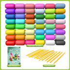 Premium Air Dry Clay Set | 50/60 Colors with Molds, Tools & Accessories, DIY Modeling Set for Kids & Adults