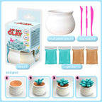 Air Dry Clay Succulent Flower Pot DIY Clay Kit