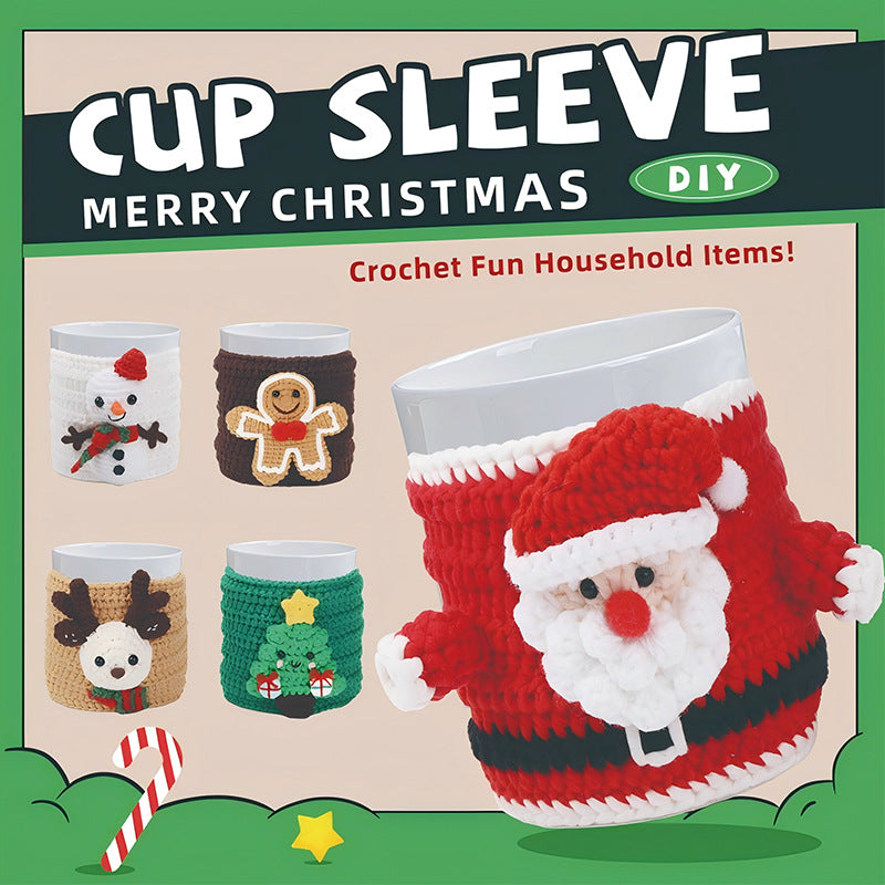 Cozy Christmas Crochet DIY Kit – Santa & Snowman Handmade Craft Set with Video Tutorial