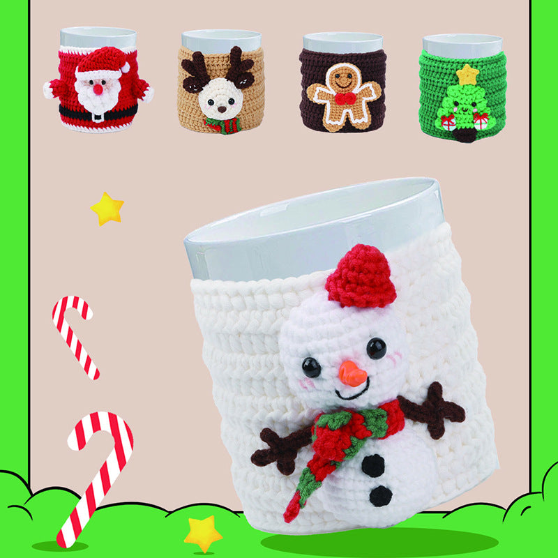 Cozy Christmas Crochet DIY Kit – Santa & Snowman Handmade Craft Set with Video Tutorial