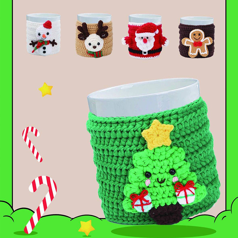 Cozy Christmas Crochet DIY Kit – Santa & Snowman Handmade Craft Set with Video Tutorial