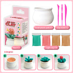 Ultra-light Clay Succulent Flower Pot DIY Tools Children's Color Clay Playdough Handmade Clay Toy Set
