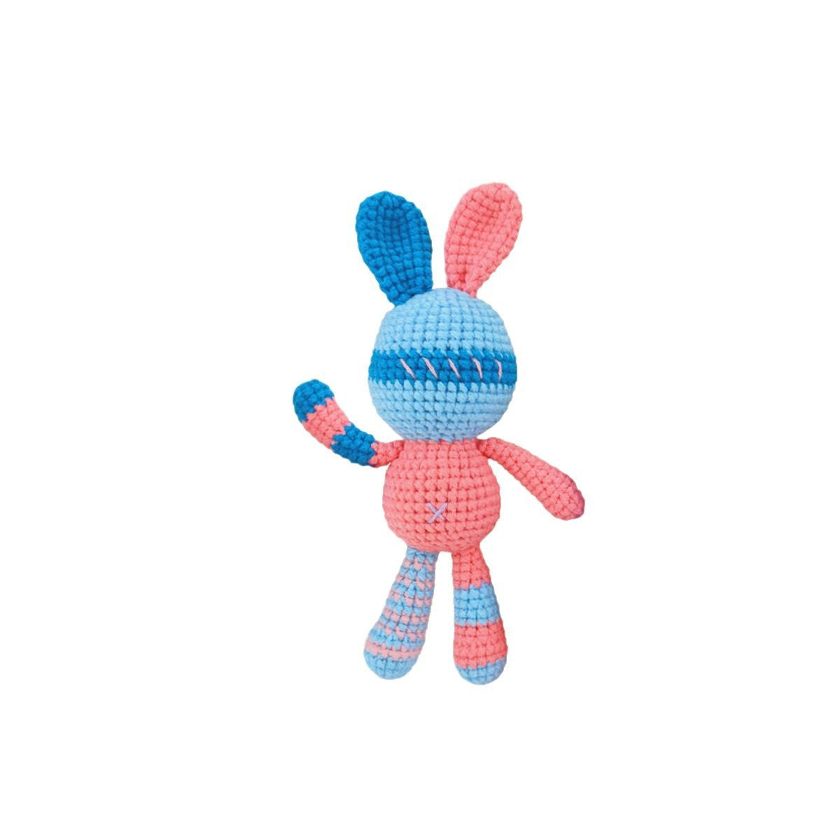 Rainbow Pink Rabbit Crochet DIY Kit With Video Tutorial For Beginners