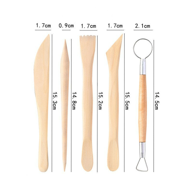 40-Piece Clay Sculpting Tool Set |   Wood & Metal Pottery Tools for Polymer & Ceramic Clay