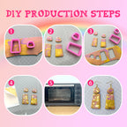 Polymer Clay Earring DIY Kit – 5-Tool Oven Bake & Hair Dryer Modeling Set for Kids & Beginners, Non-Toxic Creative Gift