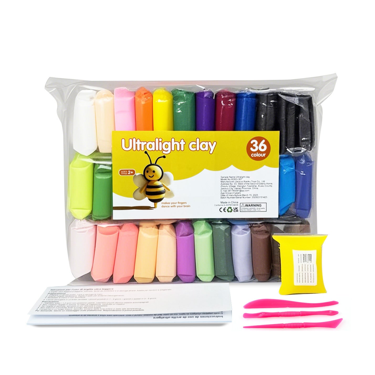 12/24/36 Colors 6g Air Dry Clay set