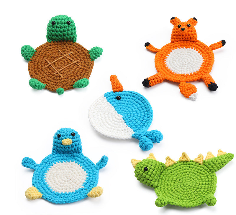 Animal Coaster DIY Crochet Kit Set For Beginners